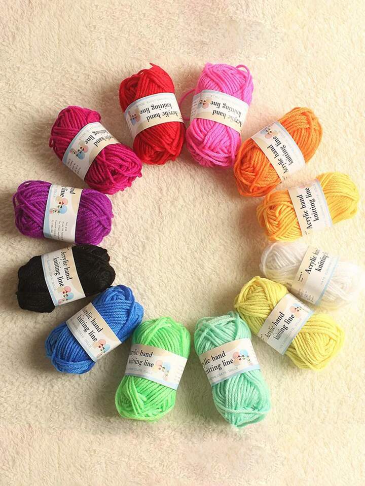 12 pcs/Set Soft Yarn Fine Quality For Handmade Crocheting